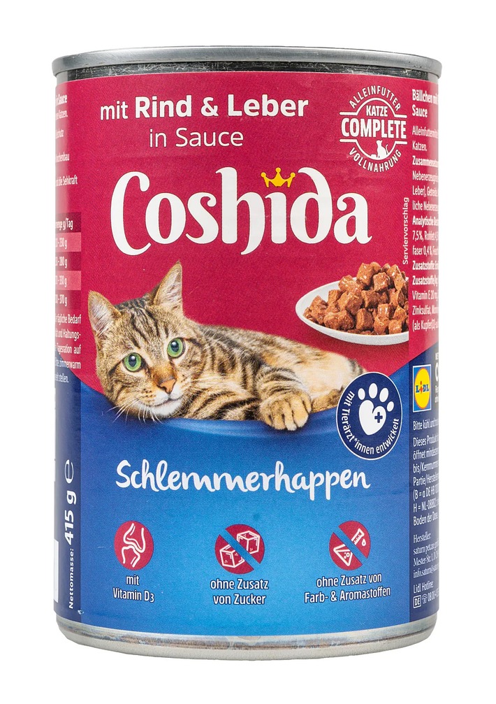 Katzenliebling Coshida: Nassfutter überzeugt Stiftung Warentest / Kania Bio Paprika edelsüß erhält Bestbewertung bei Ökotest